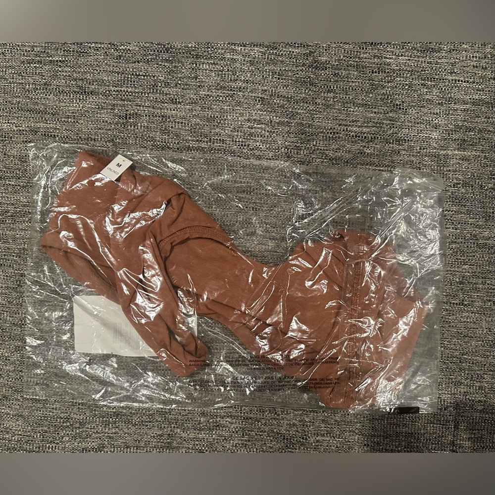 PINK Victoria's Secret Base Cotton Unlined Scoop Bra In Caramel Medium - Picture 5 of 5